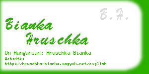 bianka hruschka business card